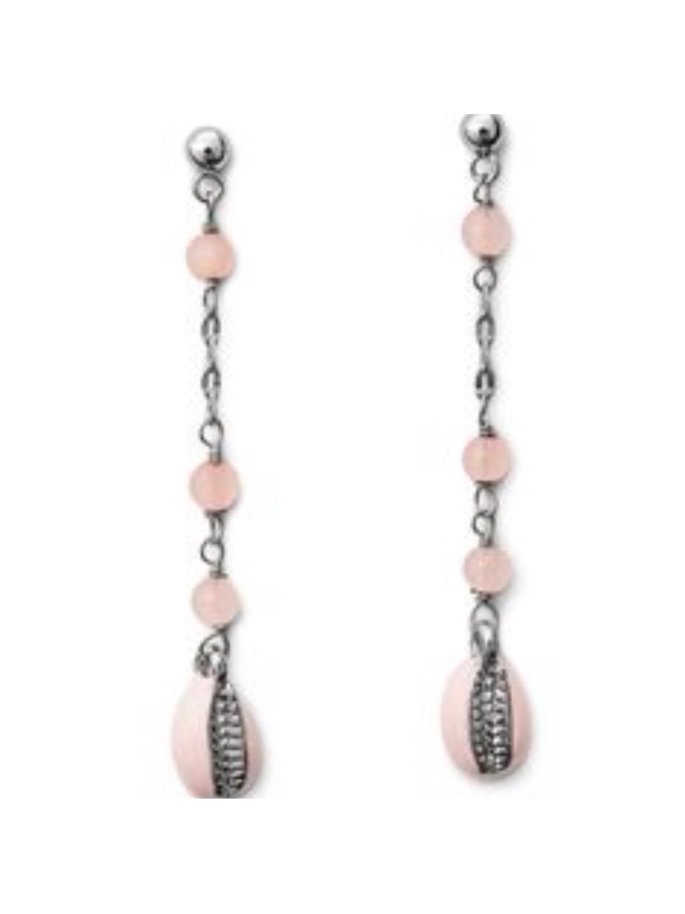 Cabi  Palm Beach  pink shell drop earrings